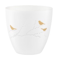 Teelicht "LIVING - Poesielicht Vögel" - 9,3x9 cm (Weiß) von räder Design