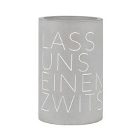 Weinkühler "Lass und einen Zwitschern" - 13,5x21,5 (Grau) cm von räder Design