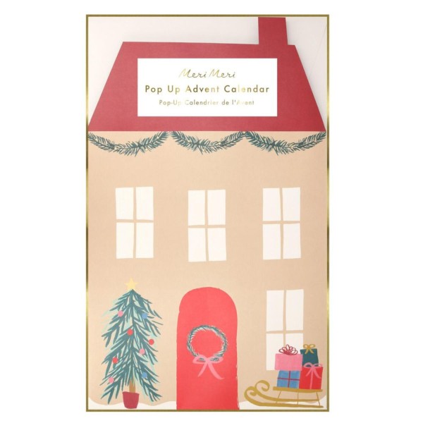 Pop-Up-Adventskalender aus Papier "Santa's House" von Meri Meri
