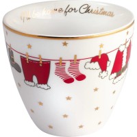 GreenGate Latte Cup "Home for Xmas" (Weiß)