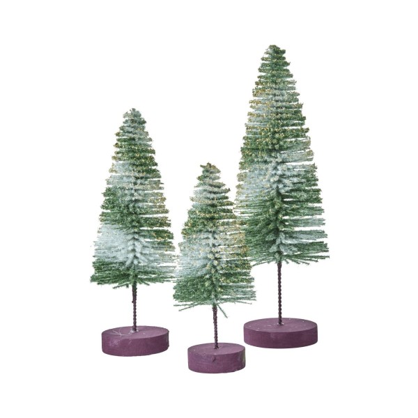 rice Deko-Set "Christmas Tree" im 3er-Set - 10x25 cm (Grün)