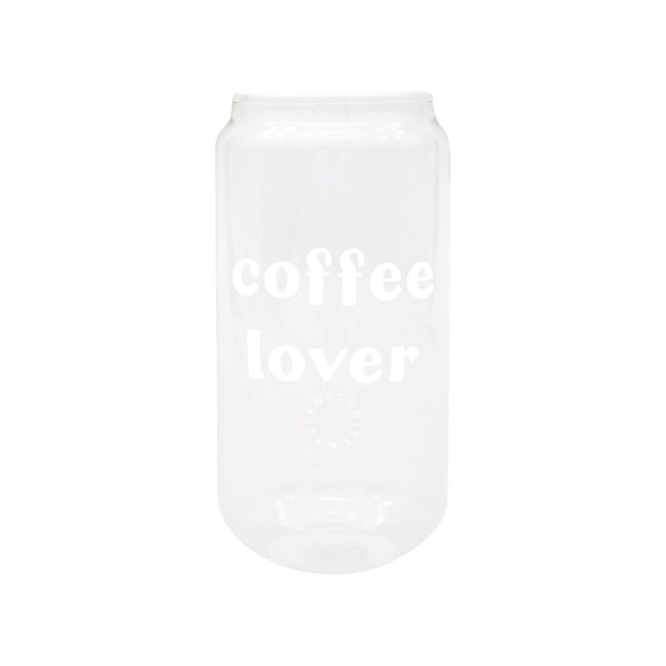 Trinkglas hoch "Coffee Lover" - 500 ml (Transparent) von Eulenschnitt