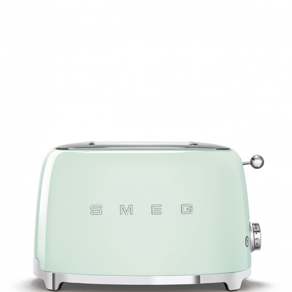 smeg Set aus 2-Schlitz-Toaster kompakt und Wasserkocher feste Temperatur (Pastellgrün)