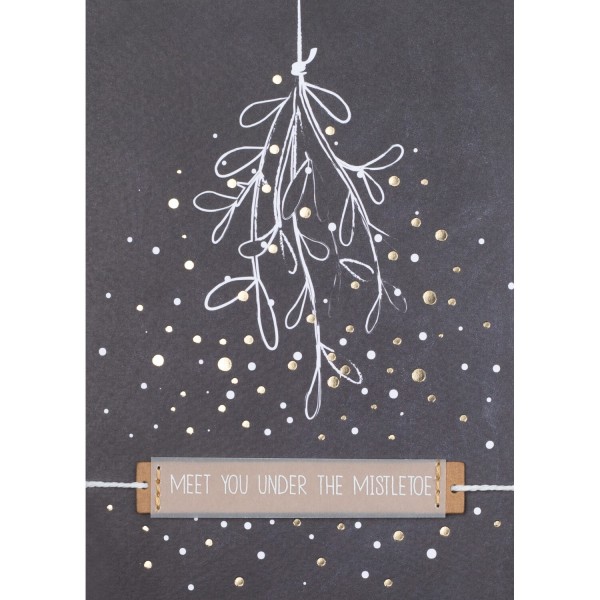 Weihnachtskarte "Meet you under the mistletoe" von räder Design