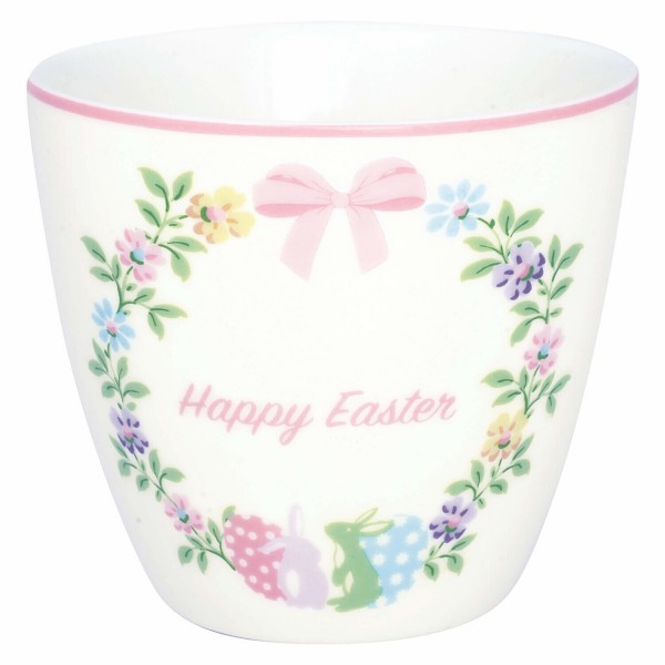 GreenGate Latte Cup "Aysel Happy Easter" (White)
