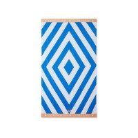 Strandtuch "Graphic" - 100x180 cm (Blau/Weiß/Beige) von Lexington