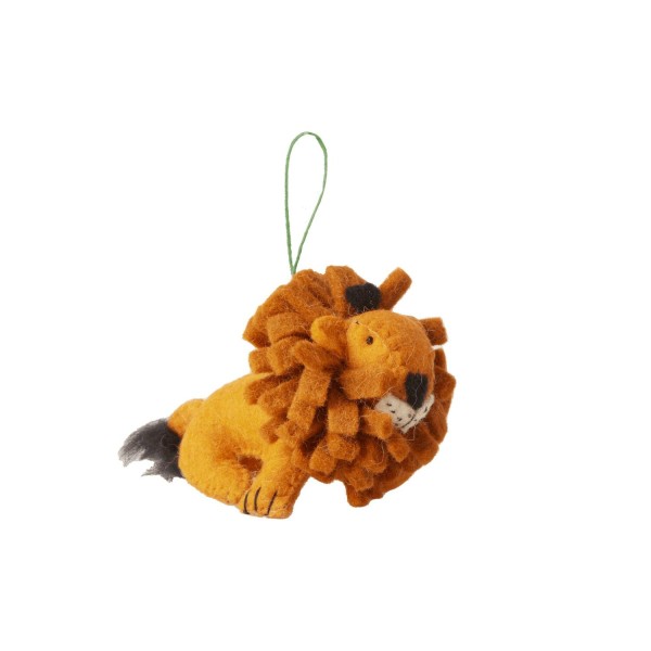 rice Anhänger "Lion Christmas" - 12x7x10 cm (Orange)