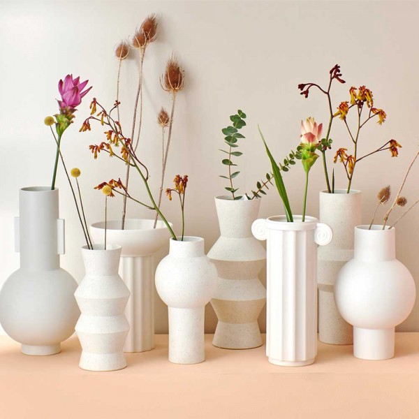 Vase aus gesprenkeltem Ton - L von HKliving