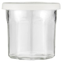 Ib Laursen Marmeladenglas mit Deckel "Mynte" - 250 ml (Transparent/Weiß)