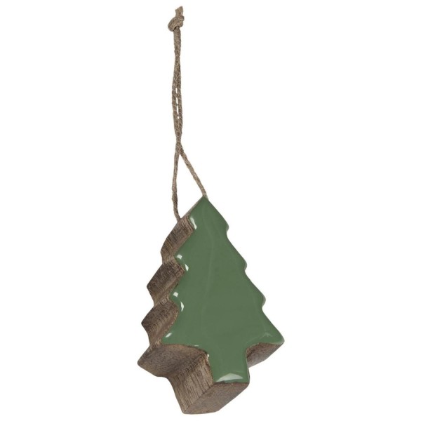 Ib Laursen Weihnachtsdeko Anhänger "Tannenbaum" - 5,5x3,5 cm (Grün)