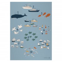 Poster "Zahlen - Seven Seas" von sebra
