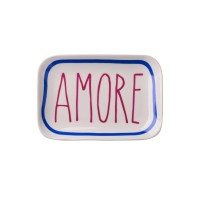 Deko-Teller "Love Plates - Amore" - 15,5x2x10,5 cm (Weiß) von Gift Company