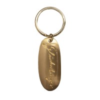 Schlüsselanhänger "GOLDSTEIN - Glücksbringer" - 5,5x2,3x0,4cm (Gold) von räder Design
