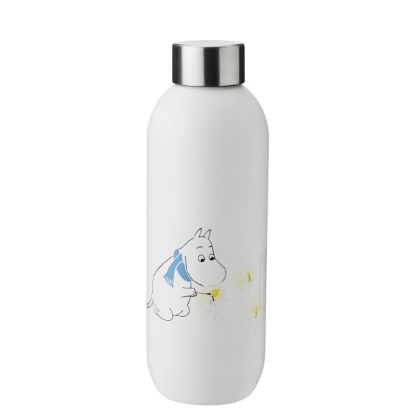 Trinkflasche &quot;Keep Cool - Moomin&quot; - 750ml (Frost-Weiß) von Stelton