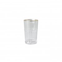 rice Wasserglas mit Goldrand "Acrylic" - Klein (Klar)