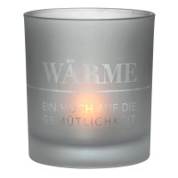 Lichtglas "LIVING - WÄRME" (Grau) von räder Design
