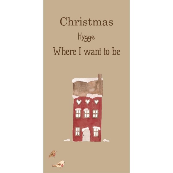 Ib Laursen Servietten "Christmas Hygge Where I Want To Be" - 16 Stück (Braun/Rot)