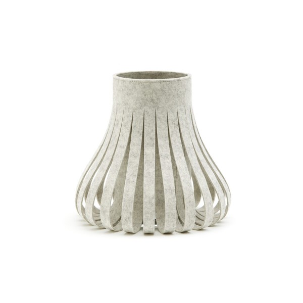 Filz-Vase "Enya" - 30x31 cm (Hellgrau/Marmor) von HEY-SIGN