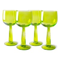 Weinglas "The Emeralds" im 4er-Set - 17,2 cm (Lime Green) von HKliving