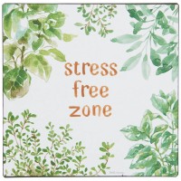 Ib Laursen Metallschild "stress free zone" - 18x18cm