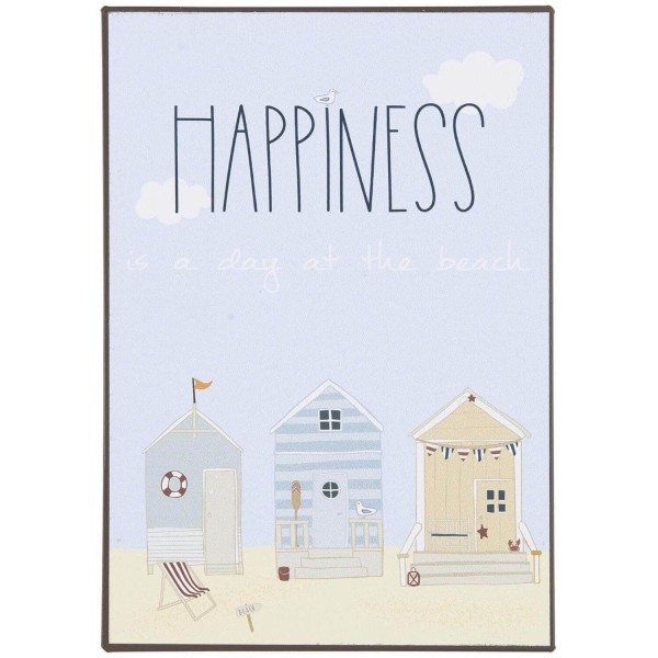 Ib Laursen Metallschild "Happiness is a day at the beach" - 20x14 cm