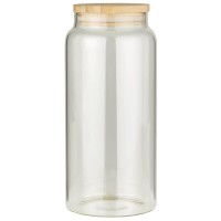 Ib Laursen Glaskrug mit Bambusdeckel - 1,3 l (Transparent/Natur)
