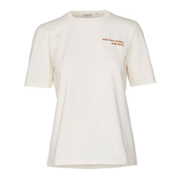 T-Shirt für Damen "Fiona Uni" (Weiß/Ecru) von Covers & Co