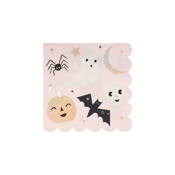 Halloween-Servietten aus Papier im Set - 16 tlg. (Pastell) von Meri Meri