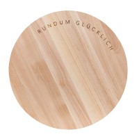 Drehplatte "Rundum glücklich" - 40x4 cm (Natur) von räder Design
