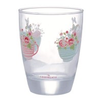 GreenGate Wasserglas "Alma Flowers" (White)