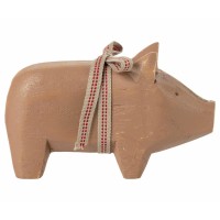 Maileg Schwein aus Holz - Klein (Altrosa)