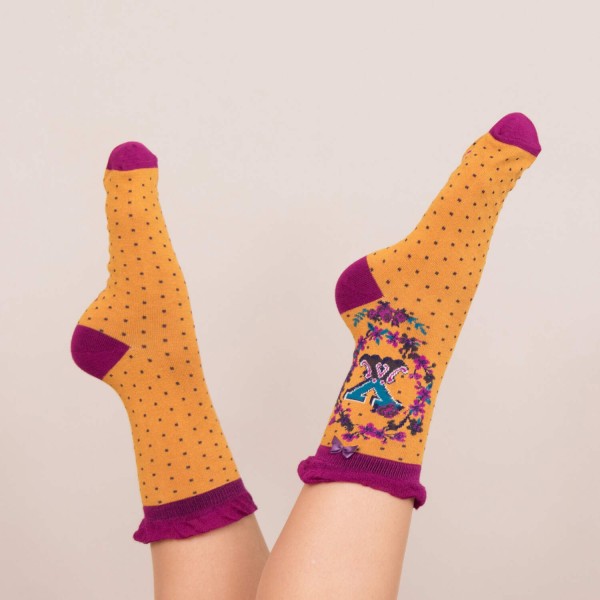 Powder Damen Socken "A-Z" - Buchstabe X