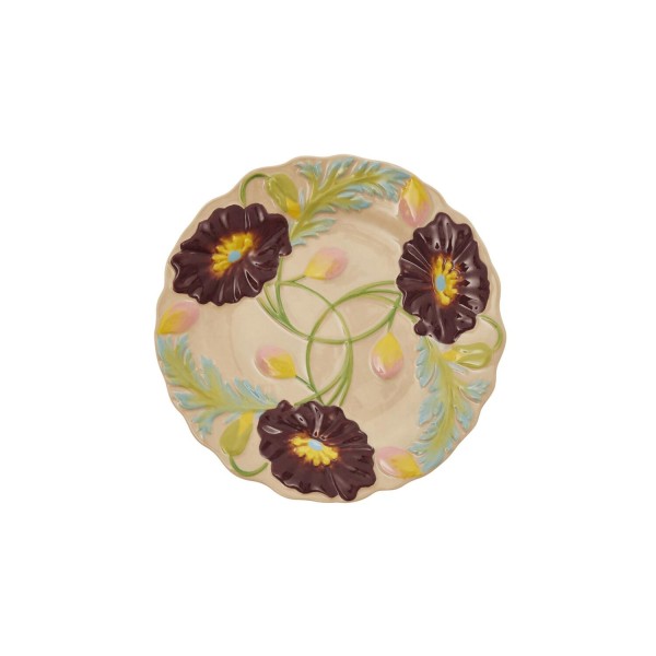 rice Kuchenteller aus Keramik "Flower" - 15 cm (Soft Sand)