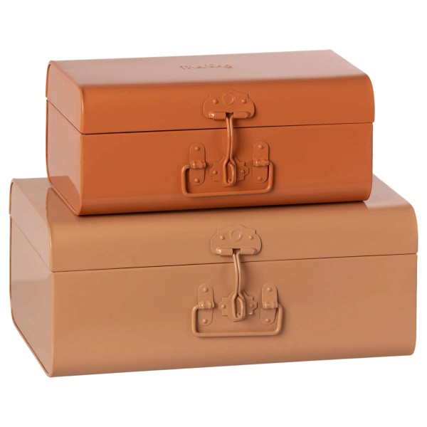 Maileg Aufbewahrungskisten "Koffer" - 2-tlg. (Rosa/Orange)
