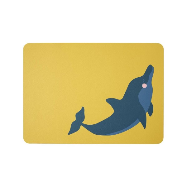Kindertischset "Delfin Dennis" - 46x33 cm (Gelb) von ASA Kids