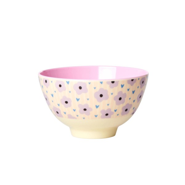 rice Melamin Schale "Flowers" - S (Soft Pink)