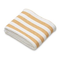 Strandtuch "Macy - Stripe" - 160x100 cm (Weiß/Yellow Mellow) von Liewood
