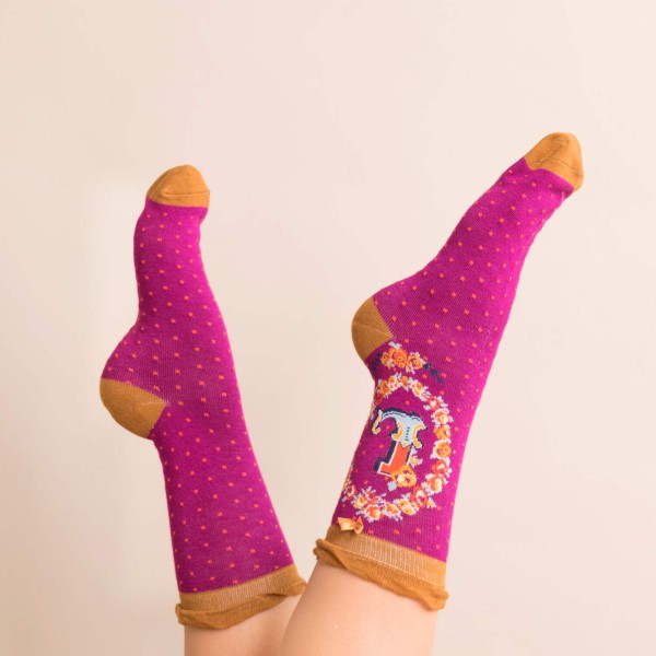 Powder Damen Socken "A-Z" - Buchstabe L