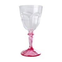 rice Weinglas mit buntem Stiel "Acrylic"  - 266 ml (Pink/Transparent)