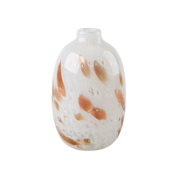 Vase "Linen" - 16 cm (Weiß/Glitzer) von Gift Company