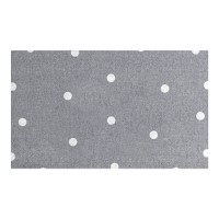 Waschbare Fußmatte "Weiße Punkte" - 45x75 cm (Grau/Weiß) von Eulenschnitt