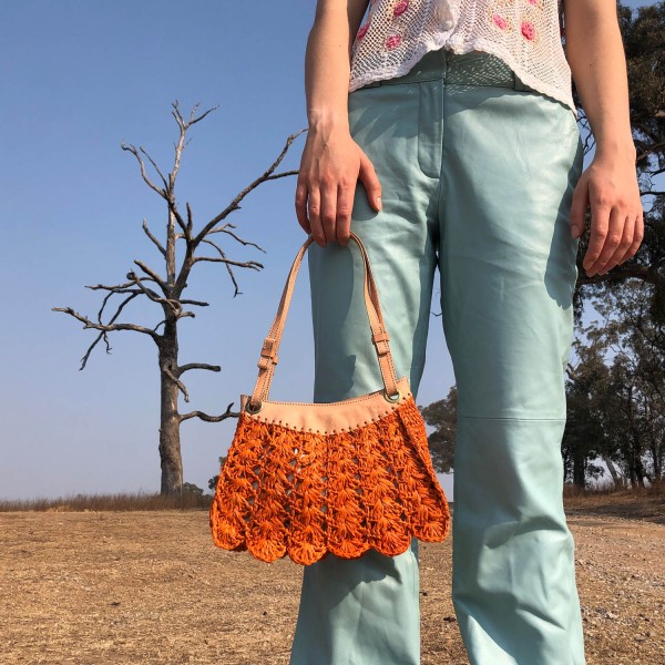 Bast-Tasche "Ruth" (Orange) von CURRY