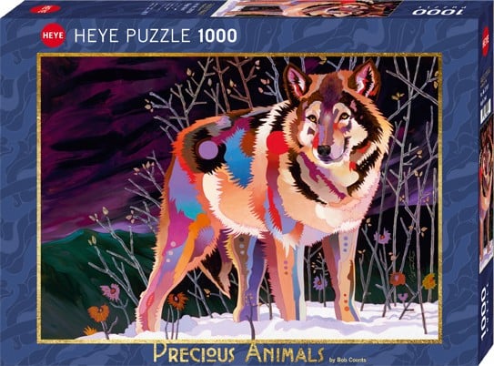 Puzzle Night Wolf PRECIOUS ANIMALS, BOB COONTS Standard 1000 Pieces