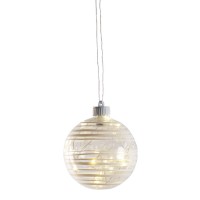 LED-Lichtkugel "WUNDERKUGEL - Streifen" (Klar/Silber) von räder Desgin