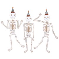 Halloween-Hängefiguren "Skelett" - 3er-Set von Meri Meri