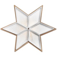 Servierschalen-Set "LIVING - Sternenteller" - 40x4 cm (Natur/Weiß) von räder Design