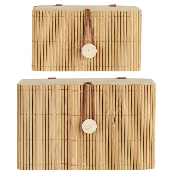 Ib Laursen Bambus-Schachtel mit Deckel im 2er-Set (Braun)