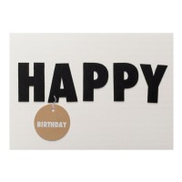 Ereigniskarte "Happy Birthday" - 12x17 cm (Weiß) von räder Design