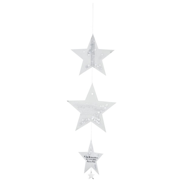 Dekokette "WEIHNACHTSZAUBER - Sterne" (Weiß/Silber) von räder Design