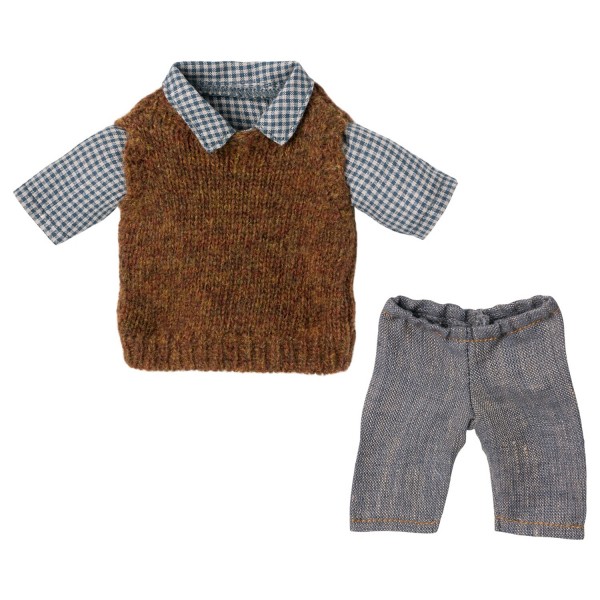 Maileg Shirt, Pullunder und Hose für "Teddy-Papa"